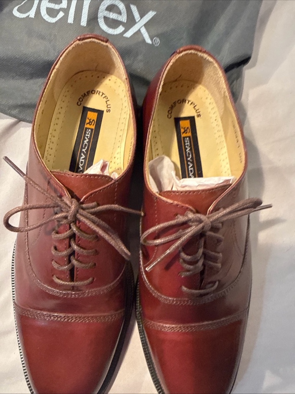 Stacy Adams Men's Lace-Up Oxfords in Chestnut Brown